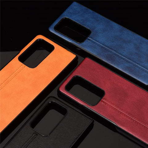 PU Leather Coated PC + TPU Shell for Samsung Galaxy Z Fold2 5G