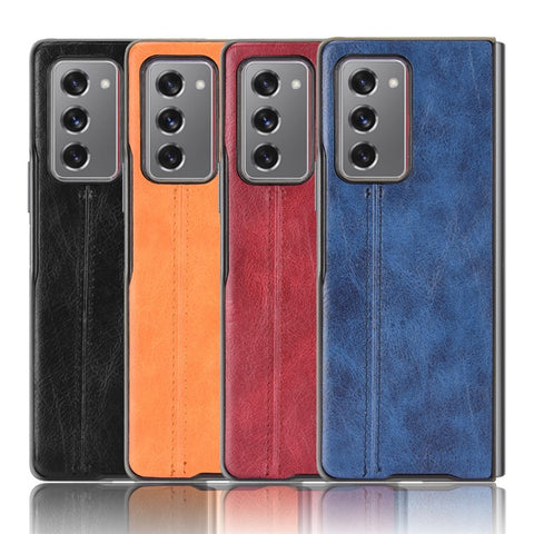 PU Leather Coated PC + TPU Shell for Samsung Galaxy Z Fold2 5G
