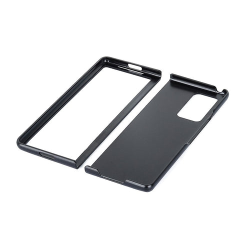 Genuine Leather Coated Hard PC Shell with Flexible 180-Degree Folding for Samsung Galaxy Z Fold2 5G
