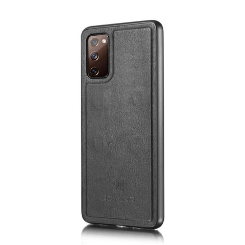 DG.MING Detachable 2-in-1 Split Leather Wallet Shell + PC Back Case for Samsung Galaxy S20 FE 4G / 5G / S20 Lite / S20 FE 2022