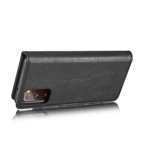 DG.MING Detachable 2-in-1 Split Leather Wallet Shell + PC Back Case for Samsung Galaxy S20 FE 4G / 5G / S20 Lite / S20 FE 2022