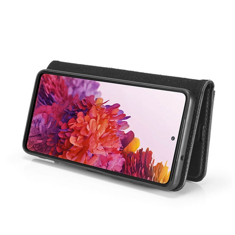 DG.MING Detachable 2-in-1 Split Leather Wallet Shell + PC Back Case for Samsung Galaxy S20 FE 4G / 5G / S20 Lite / S20 FE 2022