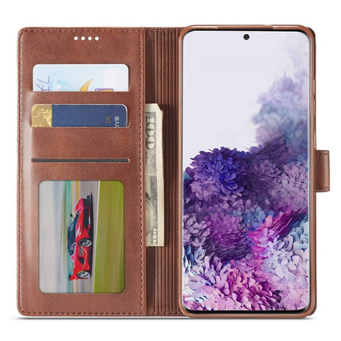 LC.IMEEKE Leather Wallet Stand Case with Reserved Front Cutout for Samsung Galaxy S20 FE 4G / FE 5G / S20 Lite / S20 FE 2022