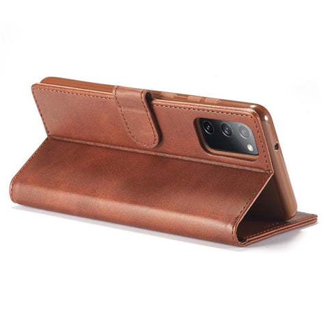 LC.IMEEKE Leather Wallet Stand Case with Reserved Front Cutout for Samsung Galaxy S20 FE 4G / FE 5G / S20 Lite / S20 FE 2022