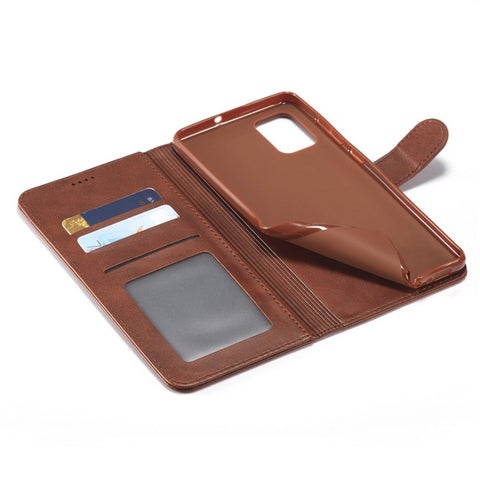 LC.IMEEKE Leather Wallet Stand Case with Reserved Front Cutout for Samsung Galaxy S20 FE 4G / FE 5G / S20 Lite / S20 FE 2022