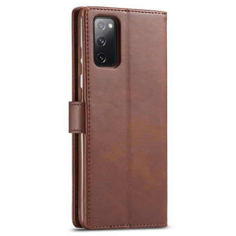 LC.IMEEKE Leather Wallet Stand Case with Reserved Front Cutout for Samsung Galaxy S20 FE 4G / FE 5G / S20 Lite / S20 FE 2022