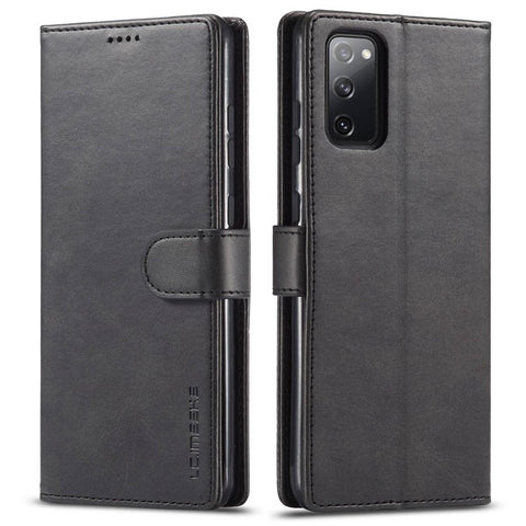 LC.IMEEKE Leather Wallet Stand Case with Reserved Front Cutout for Samsung Galaxy S20 FE 4G / FE 5G / S20 Lite / S20 FE 2022
