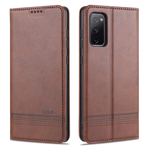 AZNS Auto-absorbed Leather Wallet Case for Samsung Galaxy S20 FE 4G/FE 5G/S20 Lite/S20 FE 2022