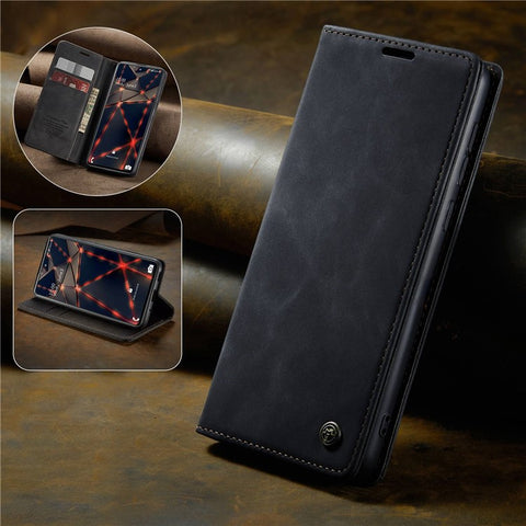 CASEME 013 Series Phone Cover for Samsung Galaxy S20 FE 4G/FE 5G/S20 Lite/S20 FE 2022 Auto-absorbed Leather Stand Wallet Case