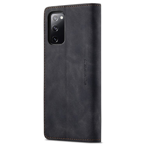 CASEME 013 Series Phone Cover for Samsung Galaxy S20 FE 4G/FE 5G/S20 Lite/S20 FE 2022 Auto-absorbed Leather Stand Wallet Case
