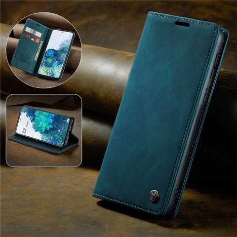 CASEME 013 Series Phone Cover for Samsung Galaxy S20 FE 4G/FE 5G/S20 Lite/S20 FE 2022 Auto-absorbed Leather Stand Wallet Case