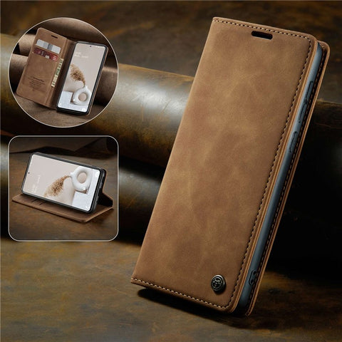 CASEME 013 Series Phone Cover for Samsung Galaxy S20 FE 4G/FE 5G/S20 Lite/S20 FE 2022 Auto-absorbed Leather Stand Wallet Case
