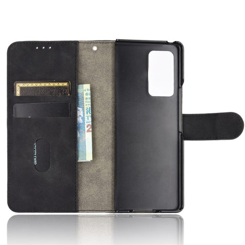Skin-touch Leather Wallet Flip Case for Samsung Galaxy Z Fold2 5G