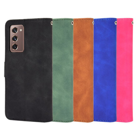 Skin-touch Leather Wallet Flip Case for Samsung Galaxy Z Fold2 5G