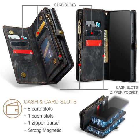 CASEME for Samsung Galaxy S20 FE / S20 Fan Edition / S20 FE 5G / S20 Fan Edition 5G / S20 Lite / S20 FE 2022 008 Series Multi-function 2-in-1 Wallet TPU+PU Leather Phone Case