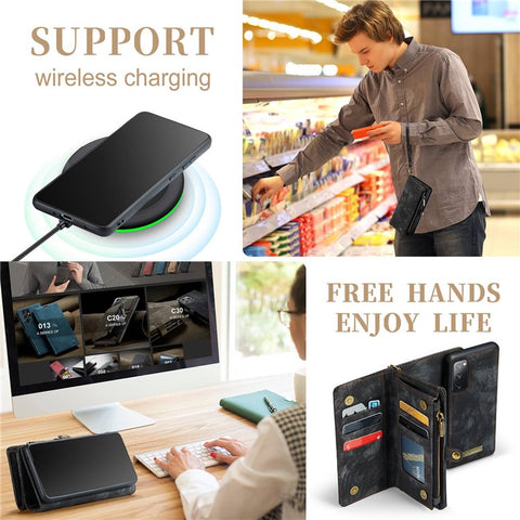 CASEME for Samsung Galaxy S20 FE / S20 Fan Edition / S20 FE 5G / S20 Fan Edition 5G / S20 Lite / S20 FE 2022 008 Series Multi-function 2-in-1 Wallet TPU+PU Leather Phone Case