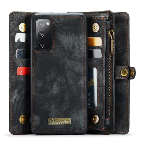 CASEME for Samsung Galaxy S20 FE / S20 Fan Edition / S20 FE 5G / S20 Fan Edition 5G / S20 Lite / S20 FE 2022 008 Series Multi-function 2-in-1 Wallet TPU+PU Leather Phone Case