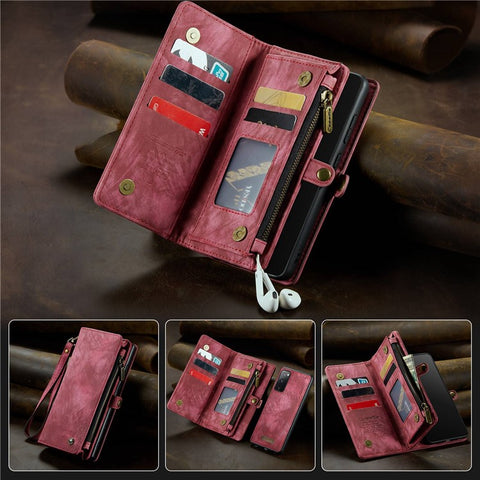CASEME for Samsung Galaxy S20 FE / S20 Fan Edition / S20 FE 5G / S20 Fan Edition 5G / S20 Lite / S20 FE 2022 008 Series Multi-function 2-in-1 Wallet TPU+PU Leather Phone Case