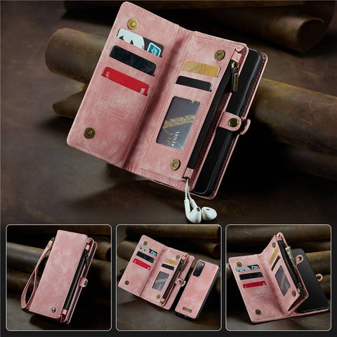 CASEME for Samsung Galaxy S20 FE / S20 Fan Edition / S20 FE 5G / S20 Fan Edition 5G / S20 Lite / S20 FE 2022 008 Series Multi-function 2-in-1 Wallet TPU+PU Leather Phone Case