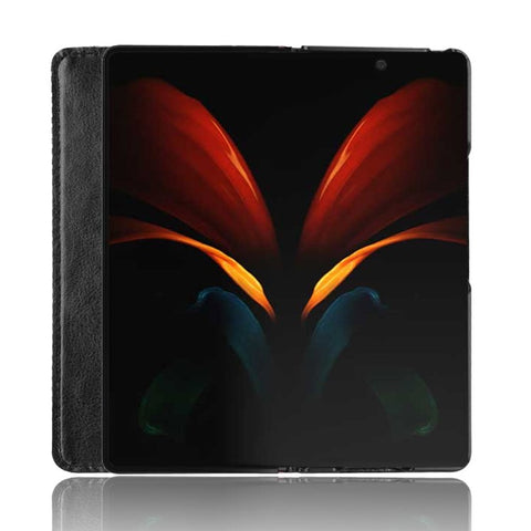 Magnetic Buckle Plaid Decor Phone Protective Shell for Samsung Galaxy Z Fold2 5G