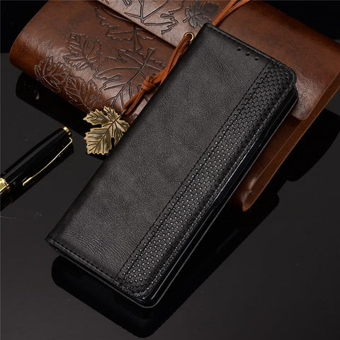 Magnetic Buckle Plaid Decor Phone Protective Shell for Samsung Galaxy Z Fold2 5G