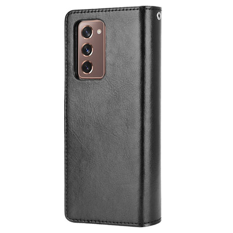Crazy Horse Texture Card holder Leather Phone Case Samsung Galaxy Z Fold2 5G