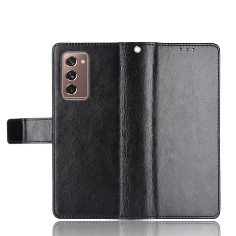 Crazy Horse Texture Card holder Leather Phone Case Samsung Galaxy Z Fold2 5G