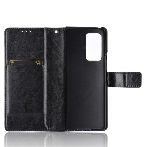 Crazy Horse Texture Card holder Leather Phone Case Samsung Galaxy Z Fold2 5G