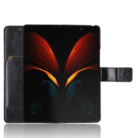 Crazy Horse Texture Card holder Leather Phone Case Samsung Galaxy Z Fold2 5G