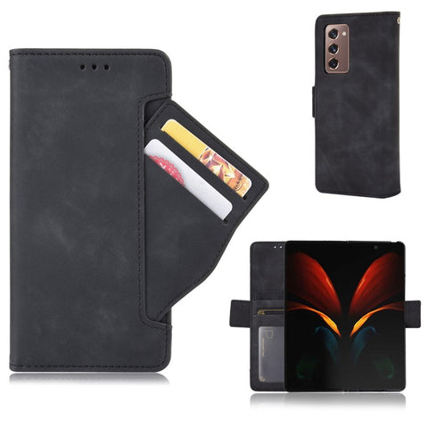 For Samsung Galaxy Z Fold2 5G Multi-slot Leather Case Wallet Stand Shell Protector Phone Cover Case