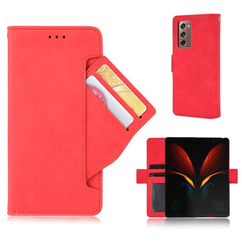 For Samsung Galaxy Z Fold2 5G Multi-slot Leather Case Wallet Stand Shell Protector Phone Cover Case