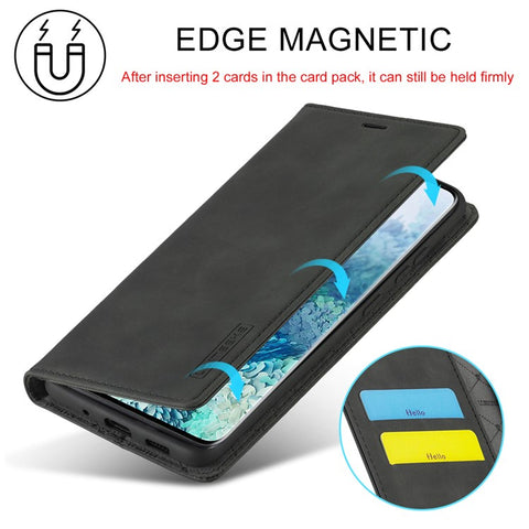 LC.IMEEKE LC Strong Magnetic Series Leather Wallet Phone Protective Shell for Samsung Galaxy S20 Ultra