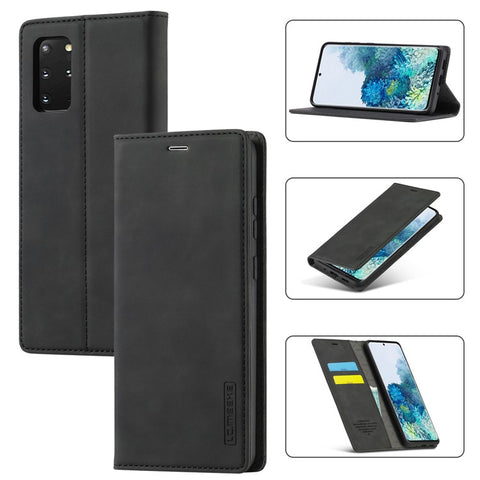 LC.IMEEKE LC Strong Magnetic Series Leather Wallet Phone Protective Shell for Samsung Galaxy S20 Ultra