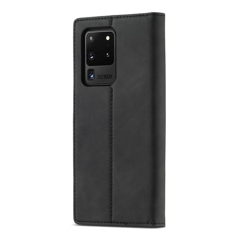 LC.IMEEKE LC Strong Magnetic Series Leather Wallet Phone Protective Shell for Samsung Galaxy S20 Ultra