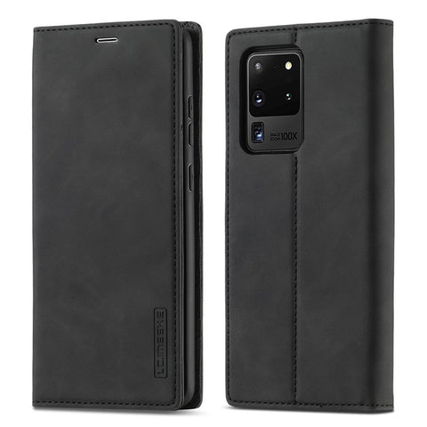 LC.IMEEKE LC Strong Magnetic Series Leather Wallet Phone Protective Shell for Samsung Galaxy S20 Ultra