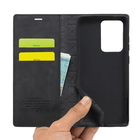 LC.IMEEKE LC Strong Magnetic Series Leather Wallet Phone Protective Shell for Samsung Galaxy S20 Ultra