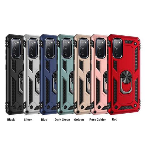 Adjustable Integrated Kickstand + Built-in Magnetic Metal Protective Shell for Samsung Galaxy S20 FE/S20 FE 5G/S20 Lite/S20 FE 2022