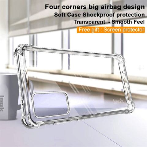 IMAK Airbag Shockproof TPU Shell + Screen Film for Samsung Galaxy S20 Lite / S20 FE/S20 Fan Edition / S20 FE 5G/S20 Fan Edition 5G
