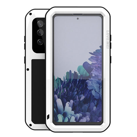 LOVE MEI Protective Case with Temepered Glass Film for Samsung Galaxy S20 FE 4G / 5G / 2022 / S20 Lite Shockproof Dropproof Dustproof Cover