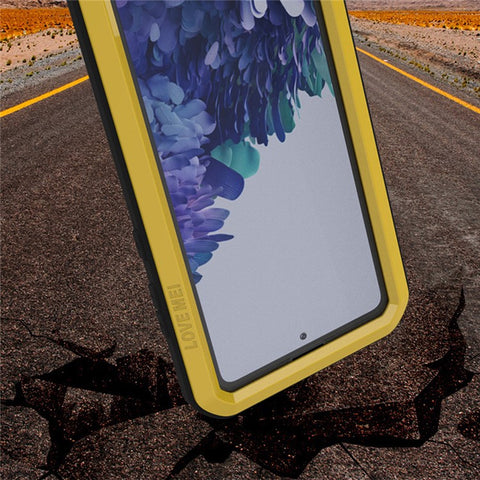 LOVE MEI Protective Case with Temepered Glass Film for Samsung Galaxy S20 FE 4G / 5G / 2022 / S20 Lite Shockproof Dropproof Dustproof Cover