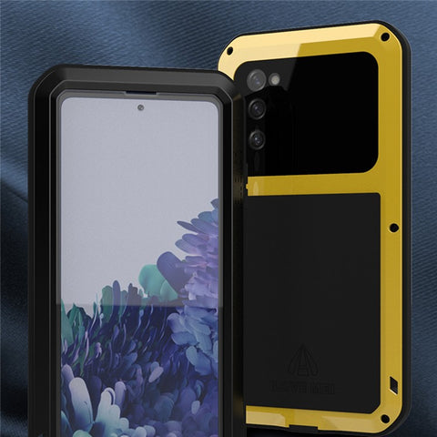 LOVE MEI Protective Case with Temepered Glass Film for Samsung Galaxy S20 FE 4G / 5G / 2022 / S20 Lite Shockproof Dropproof Dustproof Cover