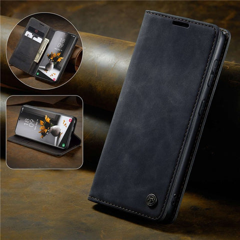 CASEME 013 Series Magnetic Clasp Stand Wallet Leather Shell for Samsung Galaxy S21 Ultra 5G