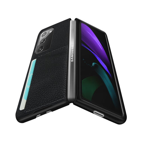 Litchi Texture Genuine Leather Case with Card Slot for Samsung Galaxy Z Fold2 5G