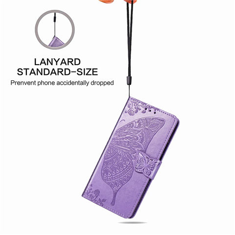 Imprint Big Butterfly Leather Wallet Phone Case for Samsung Galaxy Z Fold2 5G