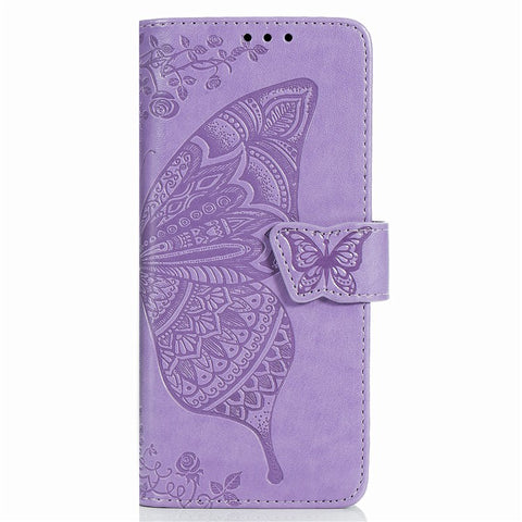 Imprint Big Butterfly Leather Wallet Phone Case for Samsung Galaxy Z Fold2 5G