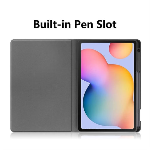 ENKAY HAT PRINCE ENK-8025 PU + TPU Tablet Case Cover Stand with Pen Slot for Galaxy Tab S6 Lite (2020) P615 P610 / (2022) / (2024)