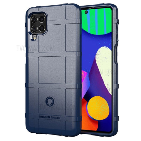Shock-proof Rugged Square Grid Texture TPU Phone Cover Case for Samsung Galaxy M62/F62