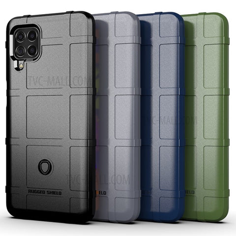 Shock-proof Rugged Square Grid Texture TPU Phone Cover Case for Samsung Galaxy M62/F62