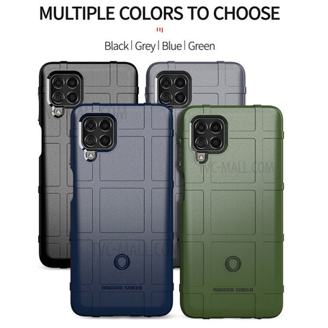 Shock-proof Rugged Square Grid Texture TPU Phone Cover Case for Samsung Galaxy M62/F62