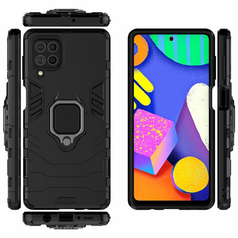 Cool Guard 2-in-1 Ring Holder Kickstand PC TPU Hybrid Case for Samsung Galaxy M62 / Galaxy F62